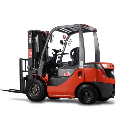 3.5 ton diesel forklift truck with high configuration performance four-wheel drive