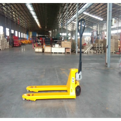 Mini 2-3 ton hand hydraulic pallet truck with Nylon/PU wheel