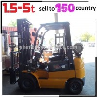 1500kg 1.5 1.5ton Fd25t 3t 3.5 ton 5mt Gasoline Gas Lpg Forklift with Nissan K25 Engine